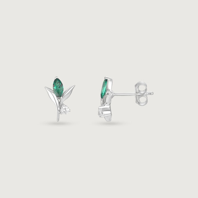 Luminous Grace Silver Stud Earrings,,hi-res image number null