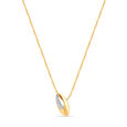 14KT Yellow Gold Brilliant Oval Diamond Pendant with Chain,,hi-res view 2