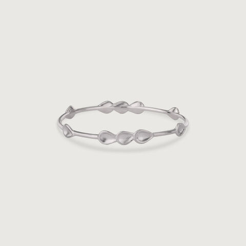 Drizzle Glint Silver Bangle