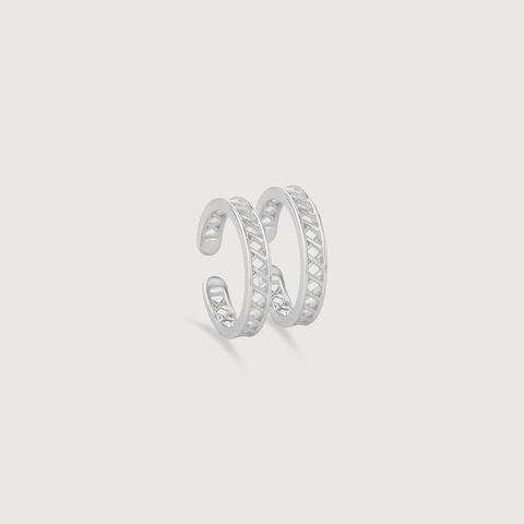 Textured Mesh Silver Toe Rings
