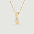 Sculpted Contrasting Gold Pendant,,hi-res view 3