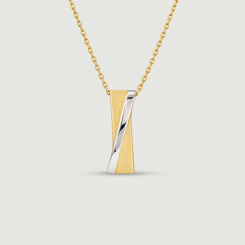 Sculpted Contrasting Gold Pendant