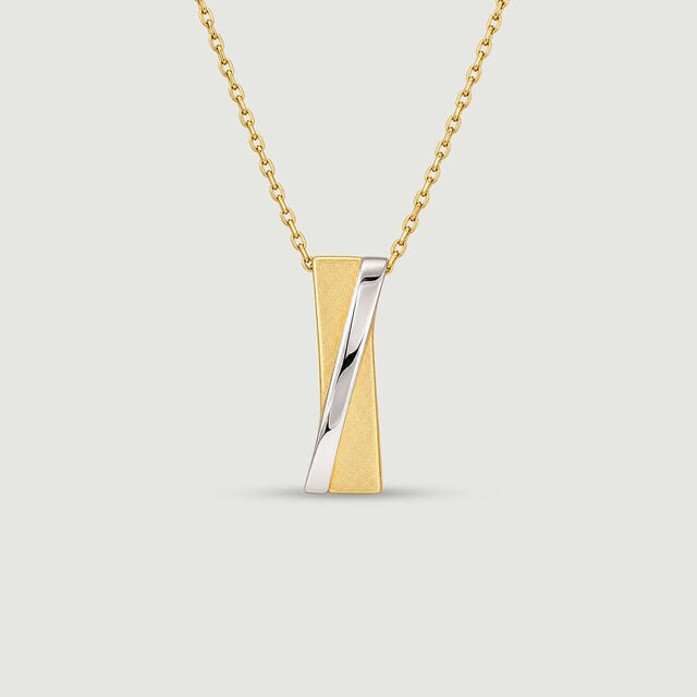 Sculpted Contrasting Gold Pendant,,hi-res image number null