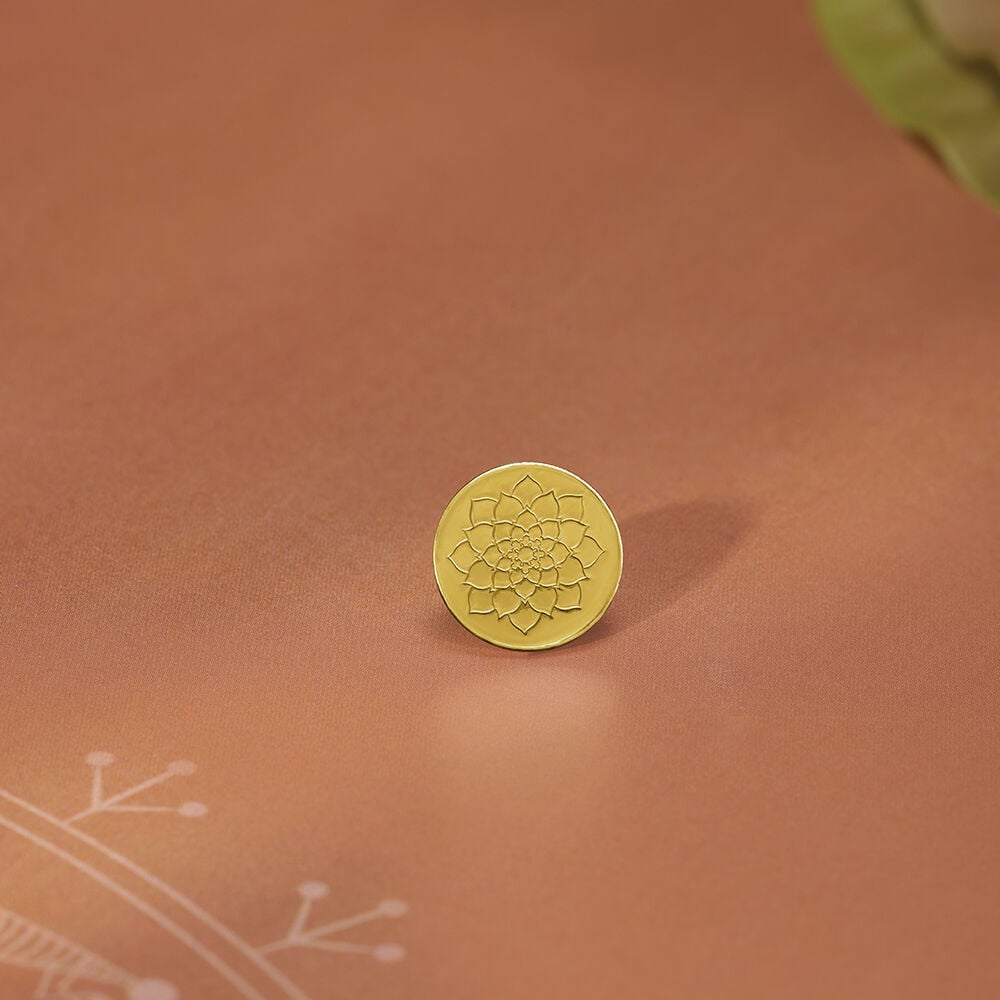 Buy 2 Gm 24 Karat Lotus Gold Coin Online Mia by Tanishq