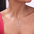 Refined Curve Silver Necklace,,hi-res view 2