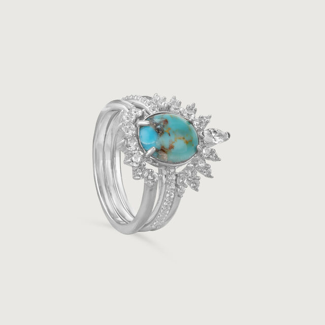 Cosmic Shine Stackable Silver Ring,,hi-res image number null