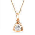 18kt Rose Gold Triangular Diamond Pendant,,hi-res view 1