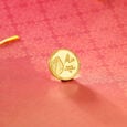1 gm 24 Karat Tulsi Leaf Gold Coin (9999 Purity),,hi-res view 1