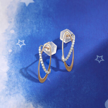 14KT Aurora Beauties Diamond Stud Earrings