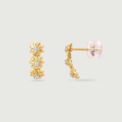 Daisy Trail Diamond Stud Earrings