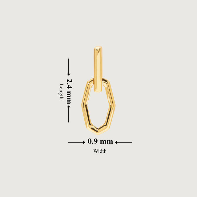 Heptagonal Elegance 18KT Drop Earrings,,hi-res image number null