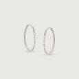 Textured Chic Silver Earrings,,hi-res view 3