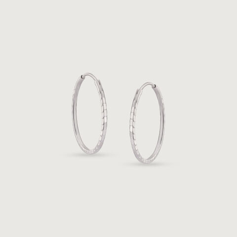 Textured Chic Silver Earrings