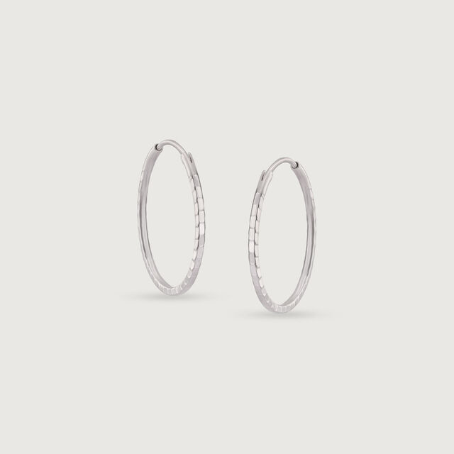 Textured Chic Silver Earrings,,hi-res image number null