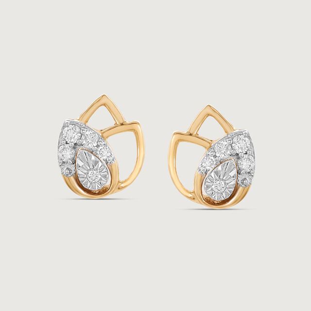 Aura Petal Diamond Stud Earrings,,hi-res image number null