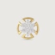 Cosmic Shield Gold and Diamond Nose Pin,,hi-res view 3