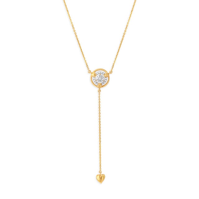 Brilliant 14kt Yellow Gold & Diamond Pendant with Chain,,hi-res image number null