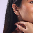 Twisted Shine Silver Earrings,,hi-res view 2
