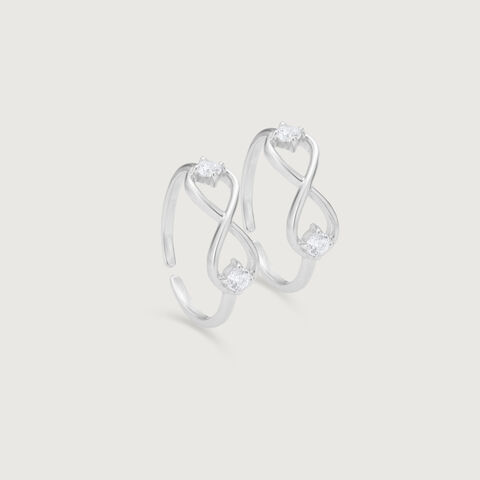 Infinite Shine Silver Toe Rings