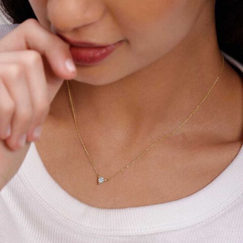 Edgy Geometric Diamond Necklace