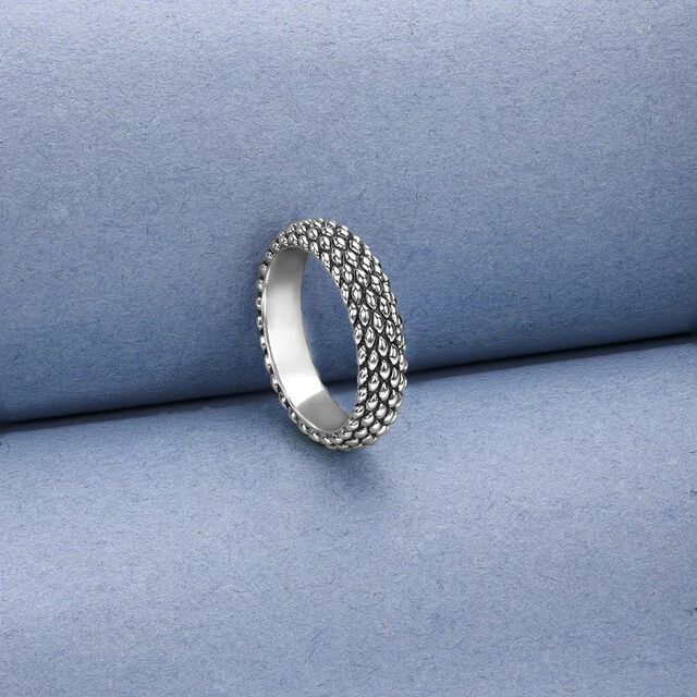 Textured Plate Silver Ring,,hi-res image number null