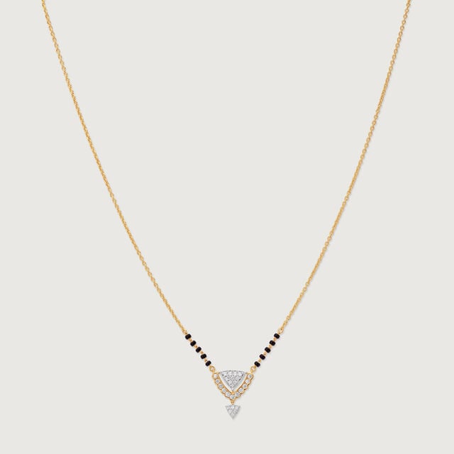 Graceful Geometric Diamond Mangalsutra,,hi-res image number null