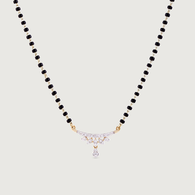 Dewdrop Elegance Gold and Diamond Mangalsutra,,hi-res image number null