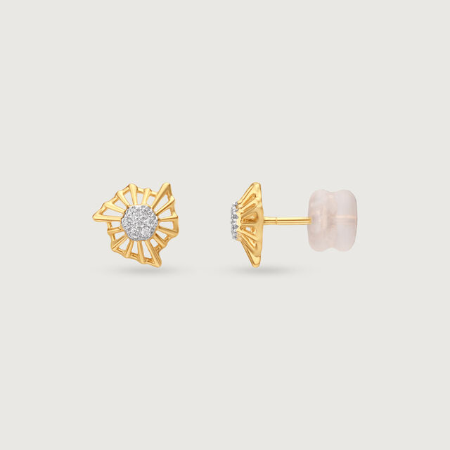 Sunburst Radiance Diamond Stud Earrings,,hi-res image number null