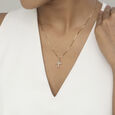 Trinity Cross Gold and Diamond Pendant,,hi-res view 2