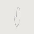 Minimal Glow Pearl Silver Bangle,,hi-res view 4