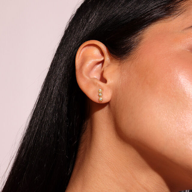 Daisy Trail Diamond Stud Earrings,,hi-res image number null