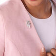 Whimsical Amethyst Silver Brooch,,hi-res view 2