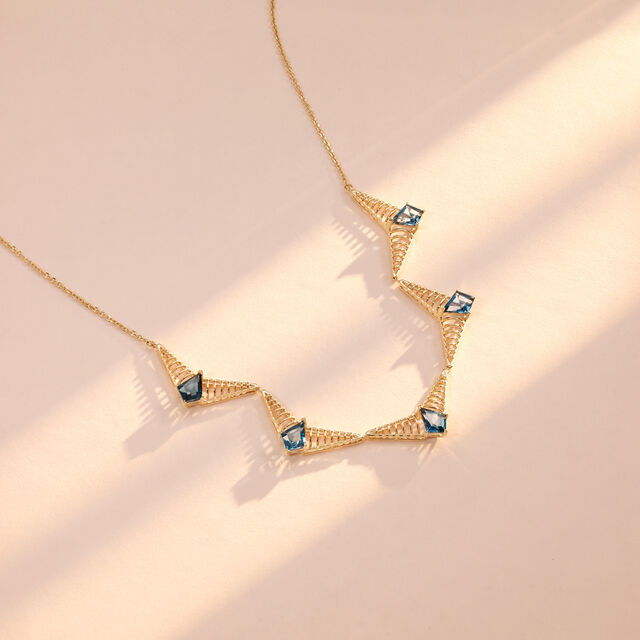 Azure Rays Topaz Gold Necklace,,hi-res image number null