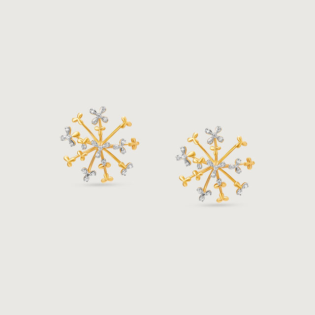 Filigree Florets Diamond Stud Earrings,,hi-res image number null