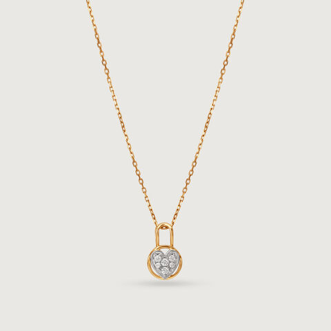 Forever Locked Diamond & Gold Pendant