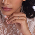 Luxe Link Gold & Diamond Finger Ring,,hi-res view 2