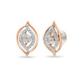 14 KT Rose Gold Petite Diamond Stud Earrings,,hi-res view 2