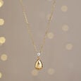 Luminous Textured Diamond Drop Necklace,,hi-res view 1