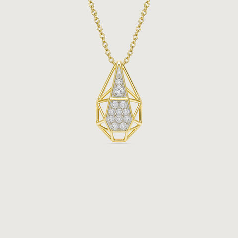 Faceted Poise Diamond Pendant