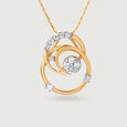 The Milky Way Whirl 14KT Diamond Pendant,,hi-res view 3