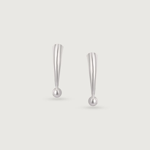 Playful Sculpted Silver Earrings