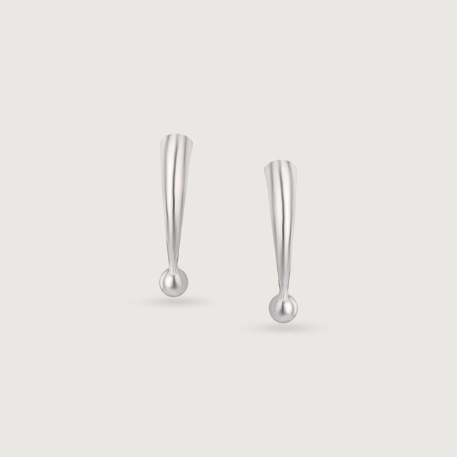 Playful Sculpted Silver Earrings,,hi-res image number null