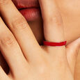 Fiery Red Silver Finger Ring,,hi-res view 2