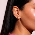 Sculpted Luxe Gold Hoop Earrings,,hi-res view 2