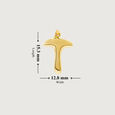 Letter Perfect 'T' Gold Pendant,,hi-res view 5