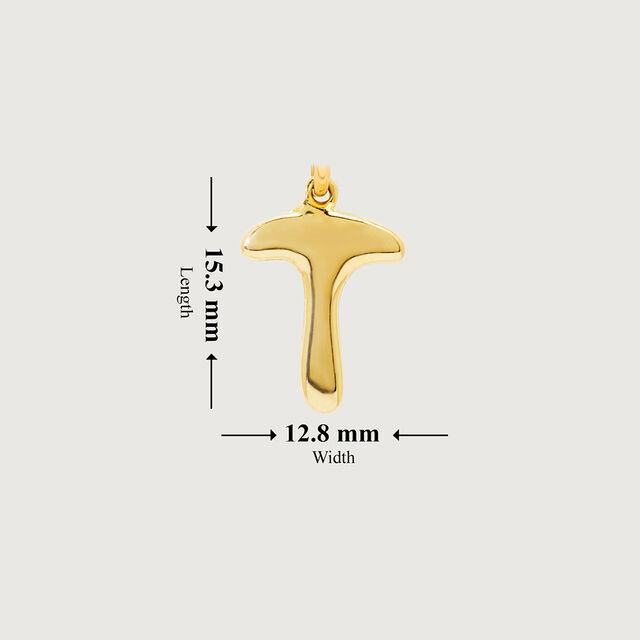 Letter Perfect 'T' Gold Pendant,,hi-res image number null
