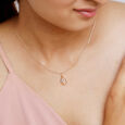 14KT Yellow Gold Graceful Contours Diamond Pendant,,hi-res view 1