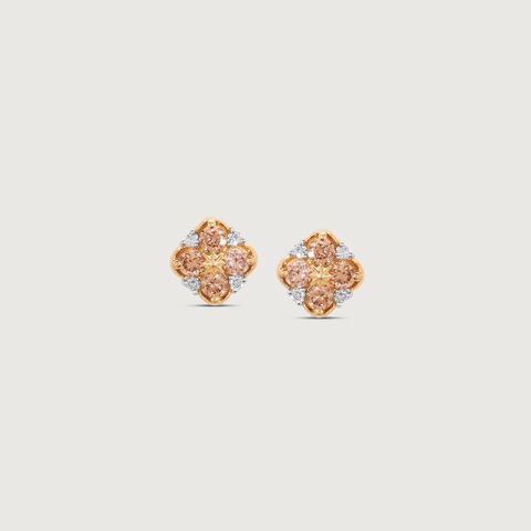 Radiant Petal Diamond Stud Earrings