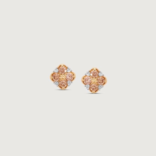 Radiant Petal Diamond Stud Earrings,,hi-res image number null