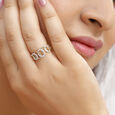 14KT Yellow Gold Linked in Love Diamond Finger Ring,,hi-res view 1